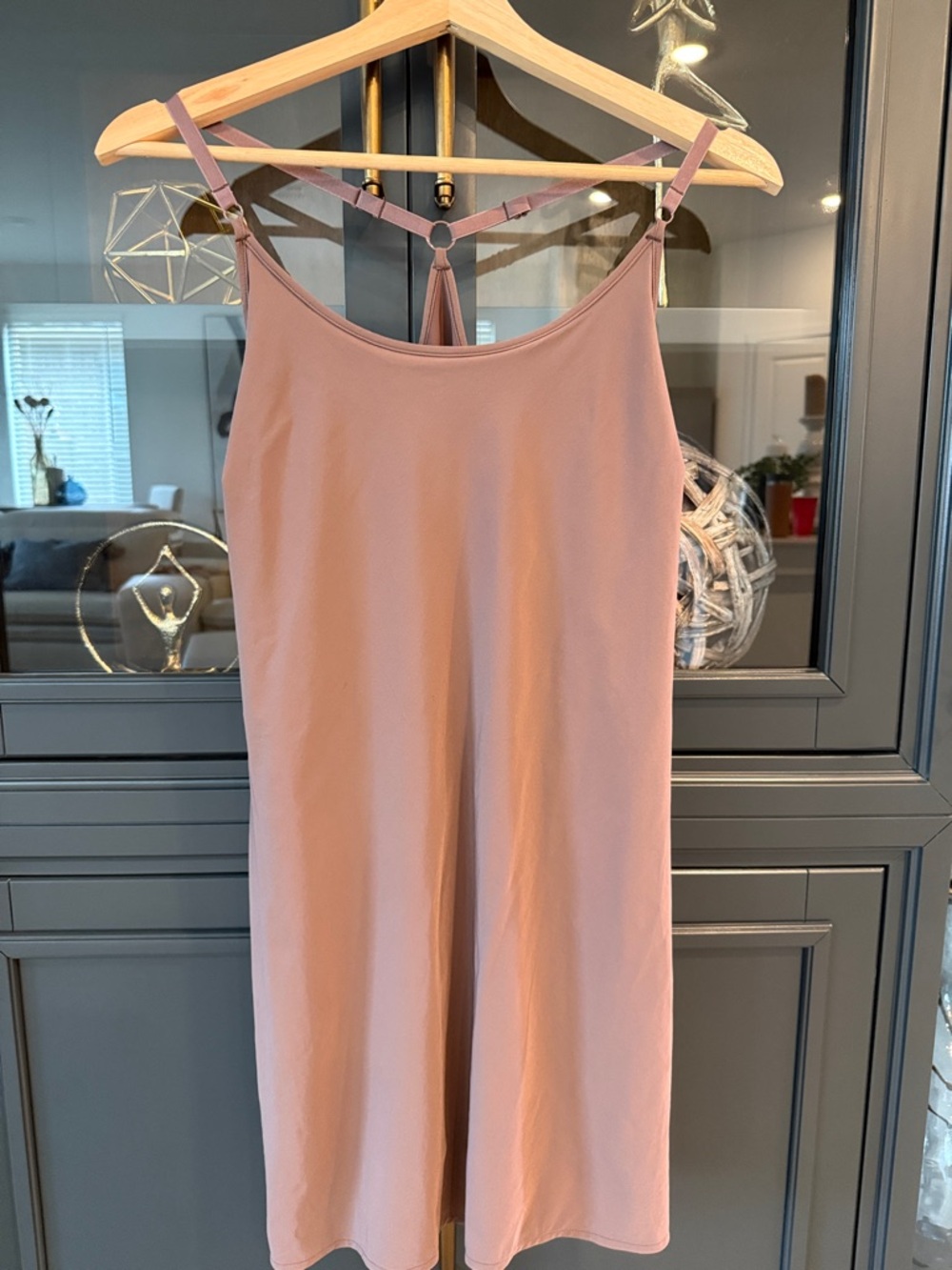Calvin Klein Dusty Rose-Mocha Performance Stretch Athletic Dress